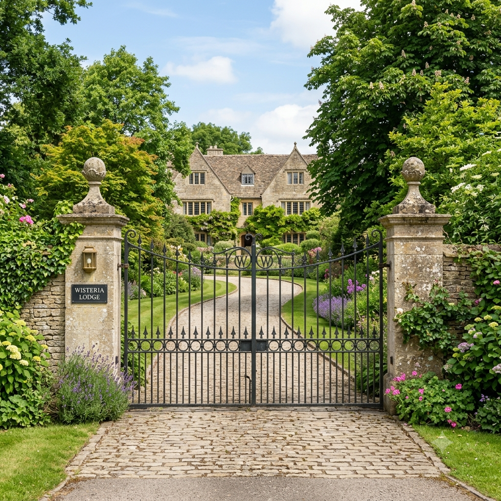 Gates - modern gate at property entrance