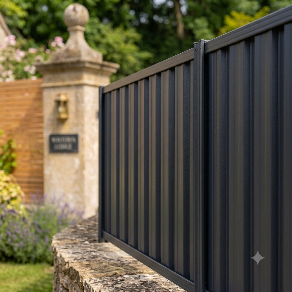 Colorbond fence - sleek steel fence